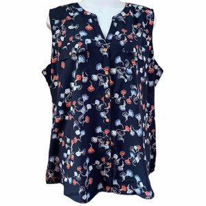 CROFT AND BARROW Sleeveless Floral Print Top